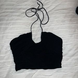 Zara black crop top
